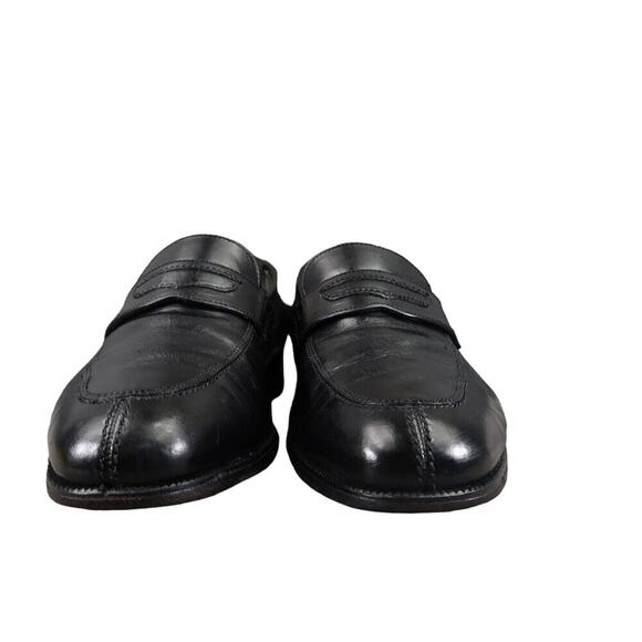 Florsheim Shoes Mens 9 Loafers Slip On Classic Leather Retro Dress Formal Black - Picture 2 of 16
